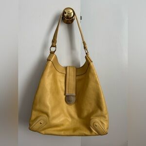Anne Klein Mustard Leather Hobo Bag